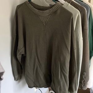 aerie green sweatshirt